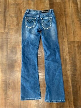 Embellished Back Pocket Blue kid Jeans
